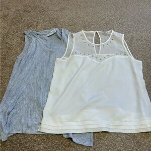 Elegant white and Striped Tank Top bundle